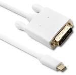 Qoltec USB 3.1 típus C apa/ DVI apa kábel | 4K | Alternatív mód | 1m (50416)
