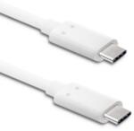 Qoltec USB kábel 3.1 típusú C férfi | USB 3.1 típusú C férfi | 1m | Fehér (50508)