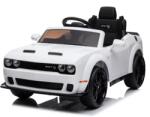 ROLLZONE Dodge Challenger SRT 12V - Детска акумулаторна кола, Бяла, EVA гуми (BDM0955-white)