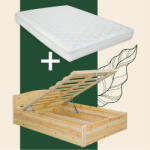  Henrik fenyő ágyneműtartós ágy 140 + prémium 7 zónás 140x200 matraccal