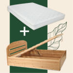  Anikó fenyő ágyneműtartós ágy 180 + prémium 7 zónás 180x200 matraccal