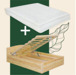  Henrik fenyő ágyneműtartós ágy 140 + kemény 140x200 matraccal