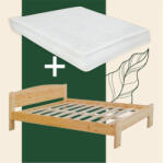  Henrik fenyő ágyváz alacsony lábvéggel 180 + kemény 180x200 matraccal