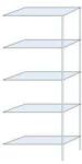 SCHULTE Lagertechnik Taranis fém polcállvány, hozzáépíthető, 200 x 75 x 30 cm, 730 kg, 5 polccal, ezüst