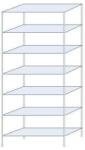 SCHULTE Lagertechnik Ogmios fém polcállvány, alapkivitel, 300 x 130 x 50 cm, 2300 kg, 7 polc, horganyzott - manutan - 258 788 Ft