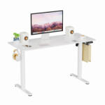 LVN System Elektromosan állítható magasságú íróasztal - 140x60cm fehér ülő-/állómunkához - LVN System Lite LV1716 (LV1716)