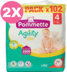 Pommette pelenka 4-es, Agility Dry, 7-18 kg, 2x102 db - HAVI pelenkacsomag