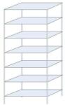 SCHULTE Lagertechnik Ogmios fém polcállvány, alapkivitel, 300 x 130 x 60 cm, 2300 kg, 7 polc, horganyzott - manutan - 267 322 Ft