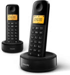 Philips D1602B/53 vezeték nélküli DECT telefon 2 kézibeszélő (D2602B_53)