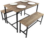 IdePar Étkezőgarnitúra Enge - Sonoma tölgy/fekete