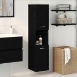 vidaXL Шкаф за баня Черния дъб 30 x 30 x 130 см Инженерна дървесина (862532)