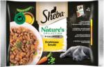 Sheba Nature’s Collection Poultry Flavours 4x85 g teljes értékű nedves eledel felnőtt macskáknak, zselés darabokban: csirkével, pulykával, kacsával