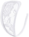 STD Invisible Strapless C-String Transparent Floral Lace White