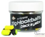 Dynamite Baits N-Ticers Zig Hookbaits 12x6mm - Fekete Sárga Zig Csali