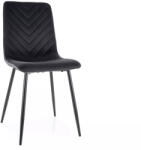 SIGNAL MEBLE Daren Velvet Bársony Étkezőszék Fekete Geometrikus Mintázattal (SIG-DARENVCC)
