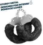 Crushious Spangle Metal Cuffs With Plush Black