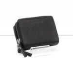 BURKELY fekete dupla cipzáras bőr pénztárca 8001337.56. 10