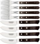 Tramontina Set tacamuri 8 piese, cutite si furculite, pentru Pizza Tramontina maro 29899174 Tacam