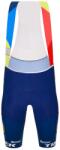 Santini Rövid kerékpáros nadrág kantárral - LIDL TREK 2024 TEAM ORIGINAL - piros/kék