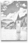  PontPöttyöző - Dél-Tirol Méret: 40x60cm, Keretezés: Kartonlemezen, Szín: Kék