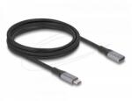 Delock Удължителен кабел USB-C, 40 Gbps, PD 240W, 2 м, сив (DELOCK-81202) - megamag