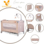 Cangaroo Once upon2 2 szint utazóágy zenélő forgó játékkal Bézs - babycenter-sopron