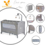 Cangaroo Once upon2 2 szint utazóágy zenélő forgó játékkal Szürke - babycenter-sopron