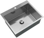 Lavre S6050 Egymedencés Szálcsiszolt Acél Mosogató - 600x500 mm (S6050)