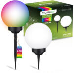 Lumileds Napelemes kerti lámpa LED ATRIS Földre szerelhető fehér golyós 30cm RGB LUMILED (LUMSOL1230)
