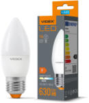 Videx LED izzó E27 C37 Gyertya 7W = 50W 630lm 3000K Meleg 220° Videx (VIDLED0125)