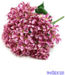  Szeldelt szirmú hortenzia műcsokor 44cm - Cirmos Pink