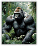 Számfestő Ezüsthátú Gorilla a Dzsungelben - számfestő készlet (crea5538)