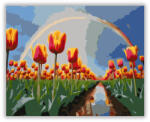 Szivárványos Tavaszi Tulipánkert - számfestő készlet