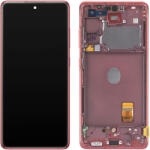 Samsung Display cu Touchscreen Samsung Galaxy S20 FE 5G G781, cu Rama, Rosu, Service Pack GH82-24214E