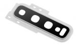 Aftermarket Geam Camera Spate Samsung Galaxy S10+ G975, cu Rama, Argintiu