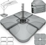 Tillvex Suport pentru baza umbrela, greutati, 4 placi, umplere cu apa sau nisip 90 litri / 120 kg, gri, Tillvex (TVKSSSD-002)