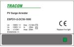 TRACON ESPD1+2-DC50-1000 egybeépített T1+T2 DC típusú túlfeszültséglevezető (ESPD1+2-DC50-1000) - oneclick