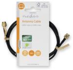 Nedis CSGL02000BK10 Cablu SMA, placat cu aur, 50 Ohm, ecranat simplu, 1, 00 m, rotund, PVC, negru (CSGL02000BK10)