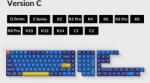 Keychron OEM Dye-Sub PBT - Beach magyar billentyűkészlet kék (T3-HU)