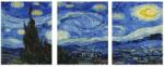 Makana Van Gogh: Csillagos éjszaka - Többrészes számfestő, kerettel (50x120 cm)