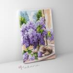 Makana Cica a levendula árnyékában - Számfestő készlet, kerettel (40x50 cm)