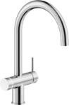 Nobili Baterie de bucatarie Nobili Sorgente Frizza & Bolle LV0K133/AIOIX, apa filtrata, apa clocotita si carbogazoasa, conectivitate WiFi, Inox periat (LV0K133/AIOIX)