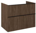 AREZZO design Alsó szekrény, AREZZO design MONTEREY 80 cm-es alsószekrény 2 fiókkal Lincoln dió színben, szifon - mozaikkeramia