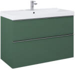 AREZZO design Alsó szekrény, AREZZO design MONTEREY 100 cm-es alsószekrény 2 fiókkal Matt zöld színben, szifonk - mozaikkeramia