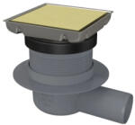 Deante Padlóösszefolyó, Deante megfordítható padlóösszefolyó, szálcsiszolt arany KOS_R01D