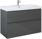 AREZZO design Alsó szekrény, AREZZO design MONTEREY 100 cm-es alsószekrény 2 fiókkal Mf. antracit színben, szif - mozaikkeramia
