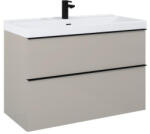 AREZZO design Alsó szekrény, AREZZO design MONTEREY 80 cm-es alsószekrény 2 fiókkal Matt beige színben, szifonk - mozaikkeramia