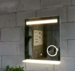 AREZZO design Tükör, AREZZO design LED okos tükör világító polc + kozmetikai tükör 60x80cm - mozaikkeramia