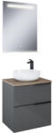 AREZZO design Komplett bútor, AREZZO design antracit MONTEREY 60 cm-es szett pulttal, mosdóval - mozaikkeramia