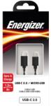 Energizer Кабел Energizer - USB-C/micro USB, 1.2m, черен (C11C2MCGBK4)